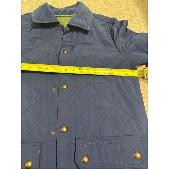 Vintage y2k Vineyard Vines diamond quilted chore barn coat lined XS navy jacket - Picture 12 of 13